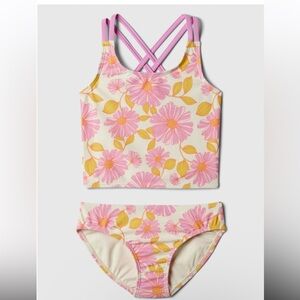 Kids Swim Multi Pink Floral Tankini Two-Piece - *NEW without Tags